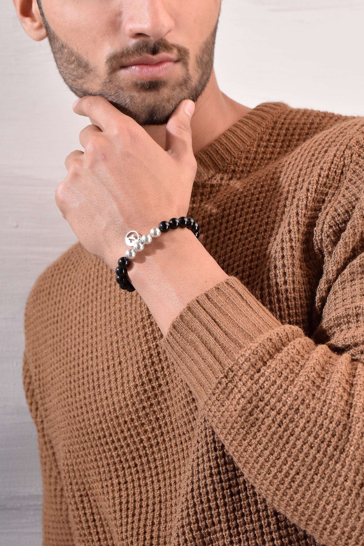 Positivators Strength & Evil Eye - Black Obsidian & 925 Silver Bead Bracelet - Positivators