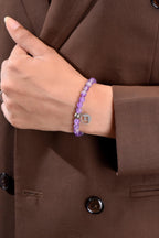 Positivators Stress Relief & Better Sleep - Amethyst & 925 Silver Bead Bracelet - Positivators