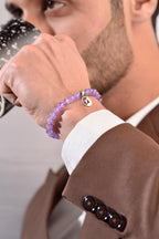 Positivators Stress Relief & Better Sleep - Amethyst & 925 Silver Bead Bracelet - Positivators