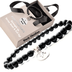 Positivators Strength & Evil Eye - Black Obsidian & 925 Silver Bead Bracelet - Positivators