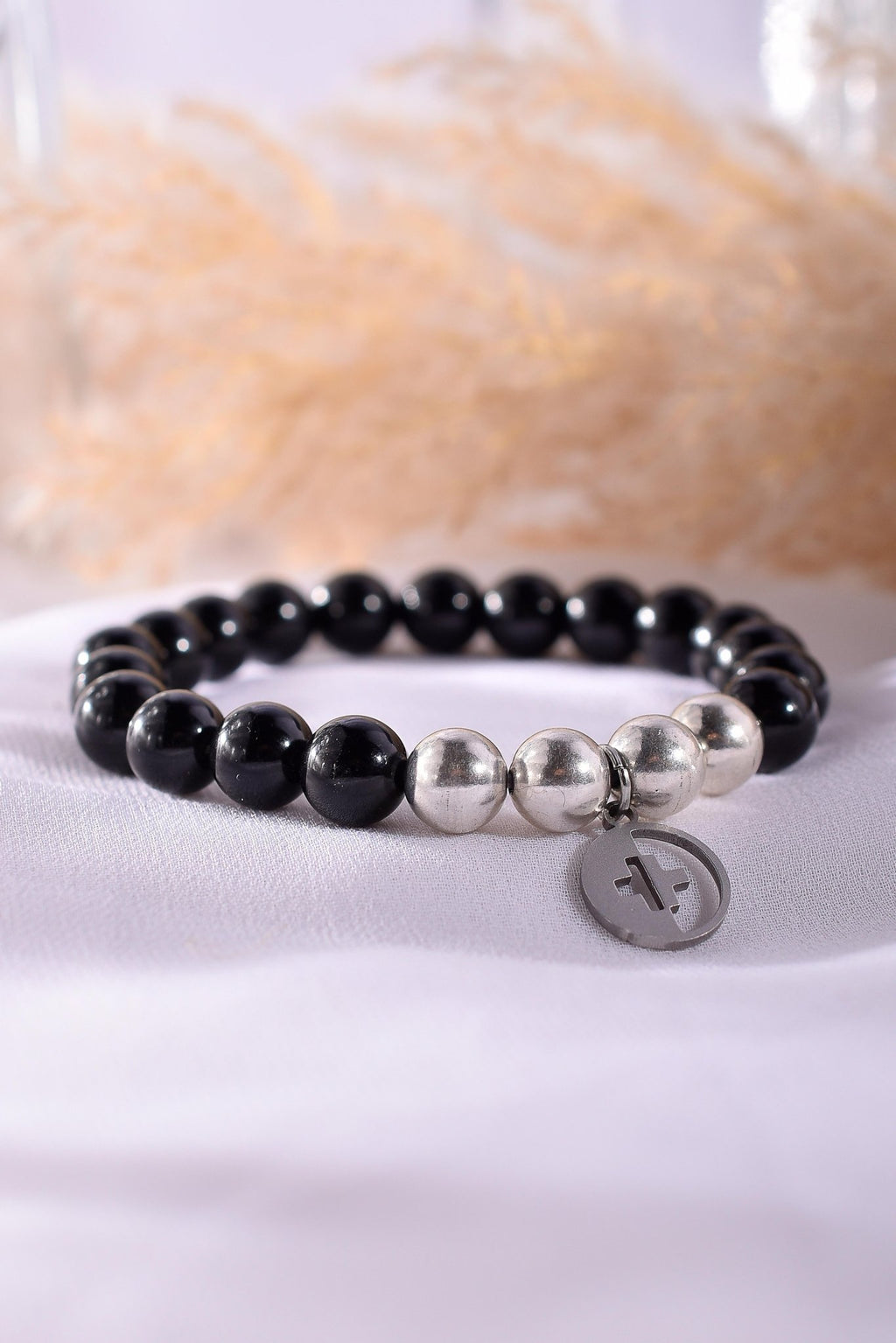 Positivators Strength & Evil Eye - Black Obsidian & 925 Silver Bead Bracelet - Positivators