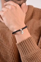 Positivators Strength & Evil Eye - Black Obsidian & 925 Silver Bead Bracelet - Positivators