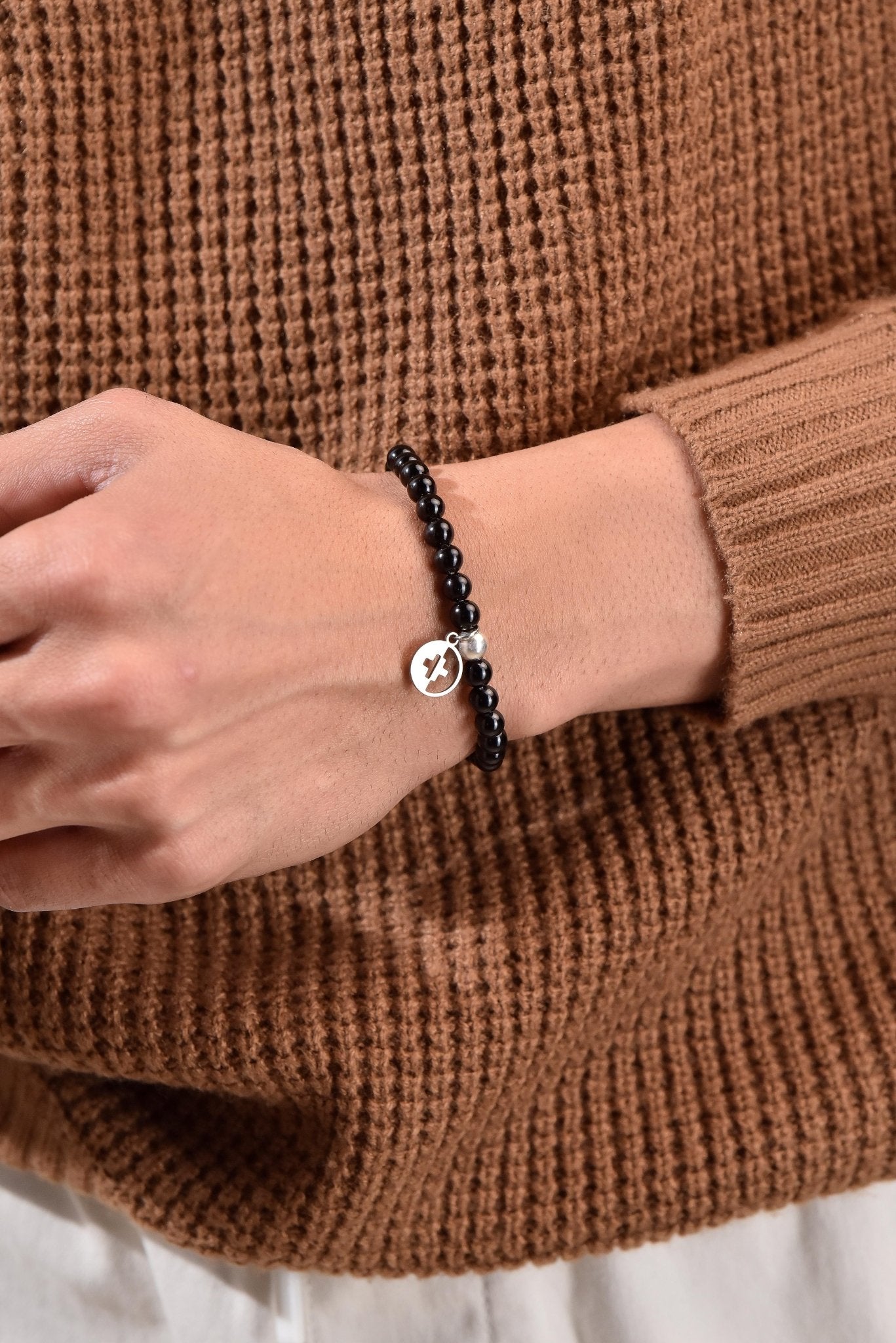 Positivators Confidence & Evil Eye - Black Tourmaline & 925 Silver Bead Bracelet - Positivators