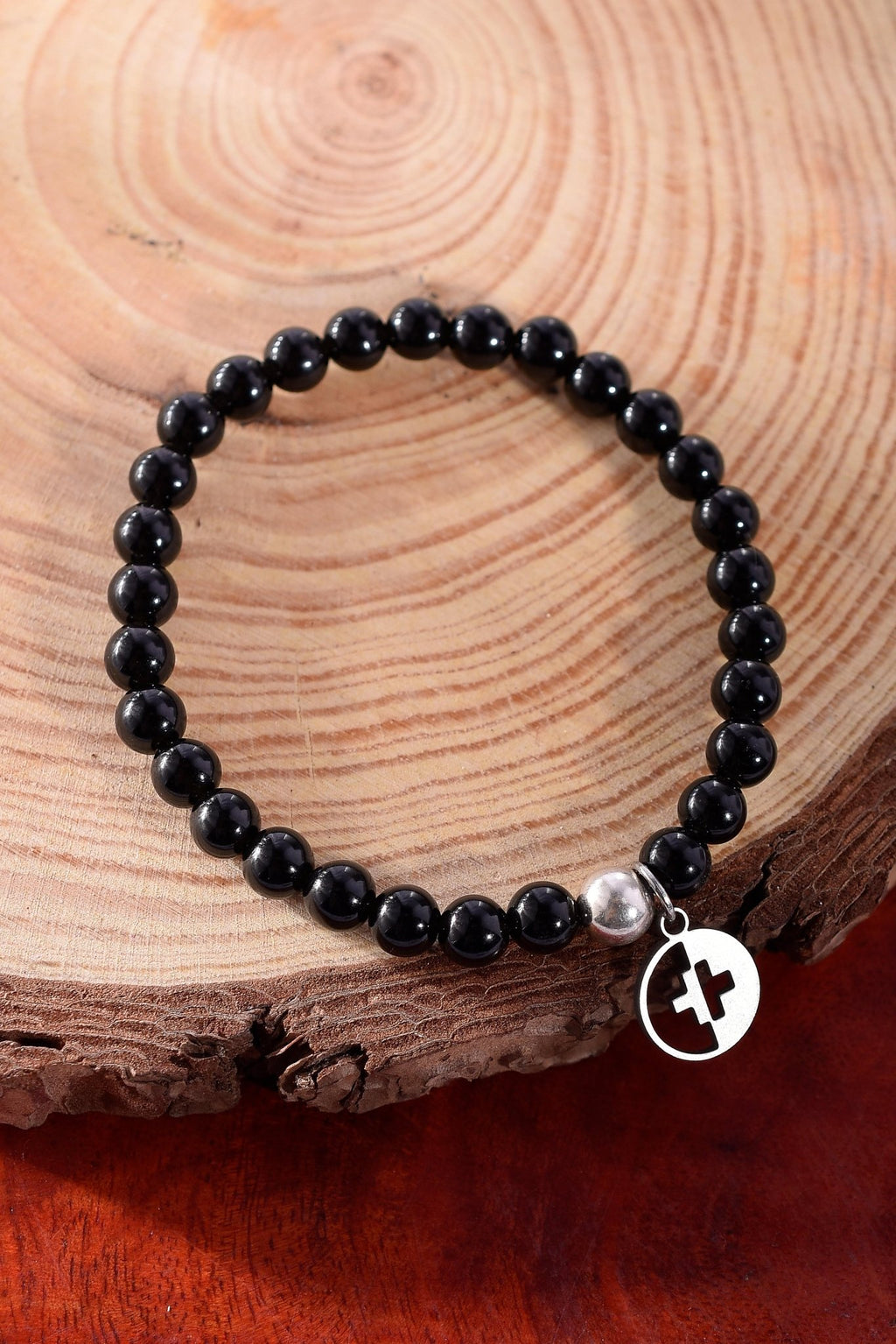 Positivators Confidence & Evil Eye - Black Tourmaline & 925 Silver Bead Bracelet - Positivators
