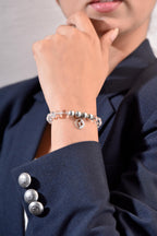 Positivators Full body Healing & Energy - Clear Quartz & 925 Silver Bead Bracelet - Positivators