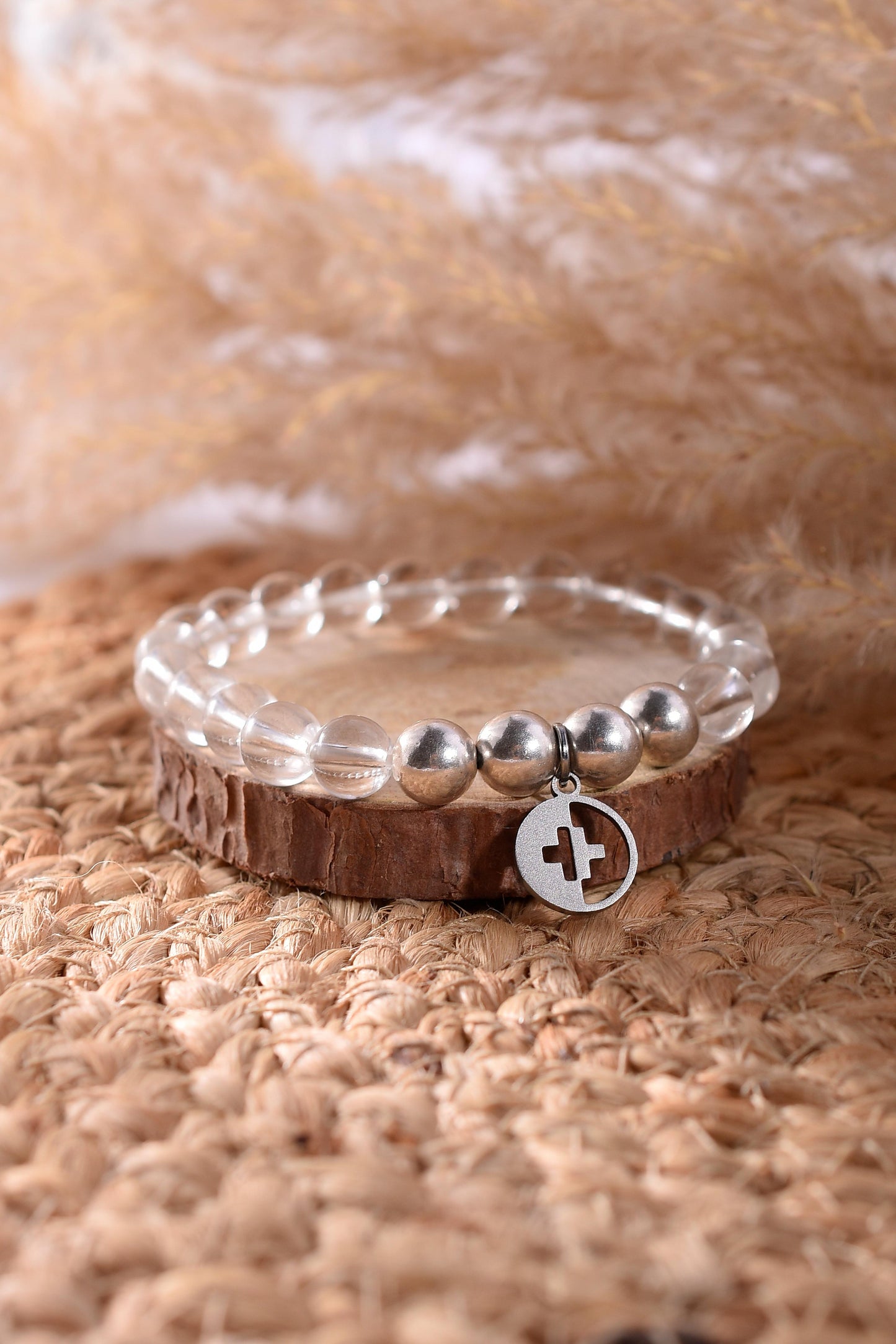 Positivators Full body Healing & Energy - Clear Quartz & 925 Silver Bead Bracelet - Positivators