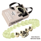 Positivators Grow Luck, Love & Money Magnet - Green Aventurine & 925 Silver Bead Bracelet - Positivators