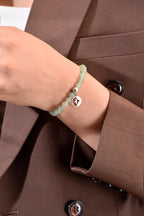 Positivators Grow Luck, Love & Money Magnet - Green Aventurine & 925 Silver Bead Bracelet - Positivators