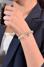 Positivators Grow Luck, Love & Money Magnet - Green Aventurine & 925 Silver Bead Bracelet - Positivators