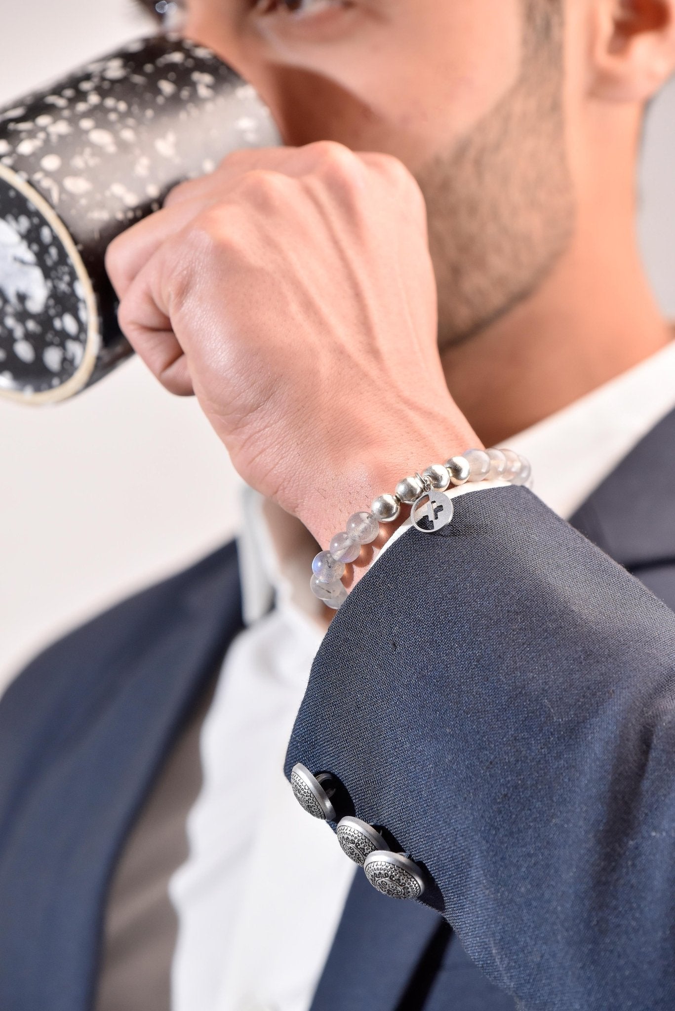 Positivators Depression Relief & Calming - Labradorite & 925 Silver Bead Bracelet - Positivators