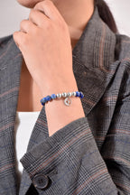 Positivators Stress Relief & Success - Lapis lazuli & 925 Silver Bead Bracelet - Positivators