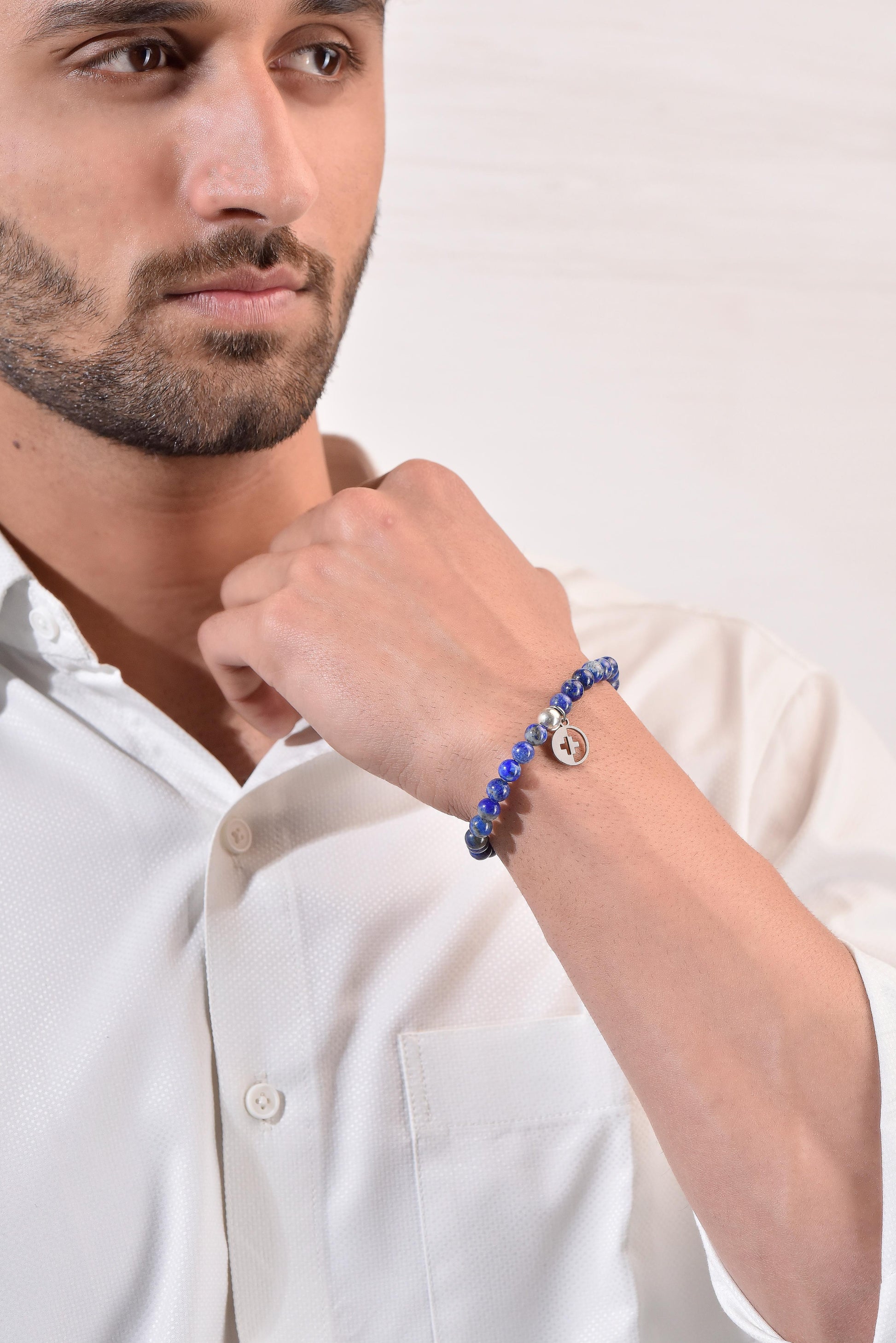 Positivators Stress Relief & Success - Lapis lazuli & 925 Silver Bead Bracelet - Positivators
