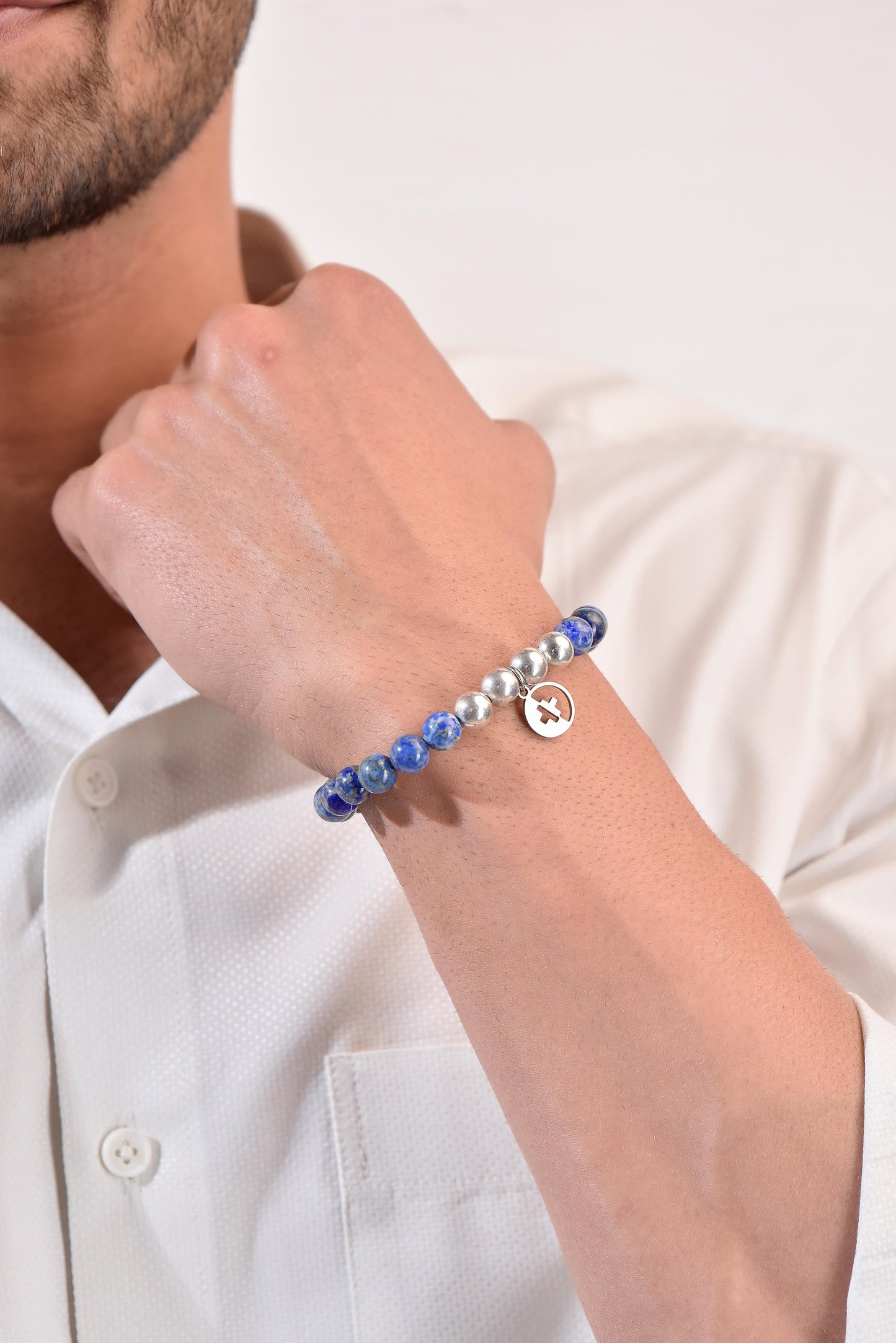 Positivators Stress Relief & Success - Lapis lazuli & 925 Silver Bead Bracelet - Positivators