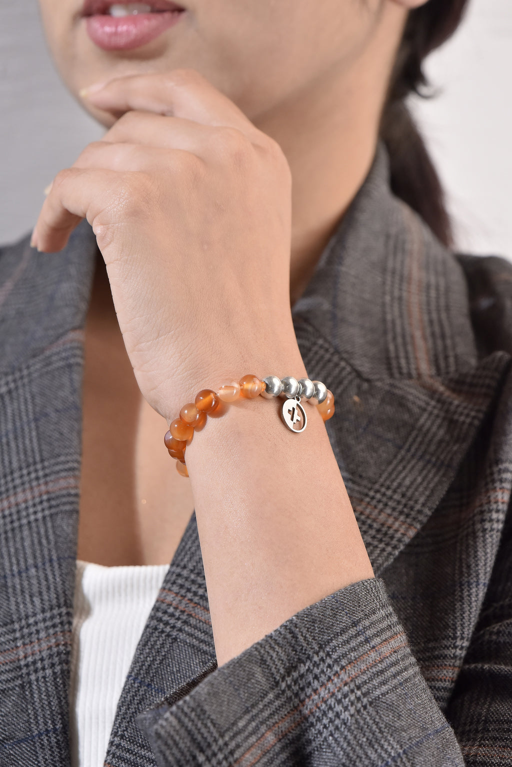 Positivators Grow Love & Passion - Red Carnelian & 925 Silver Bead Bracelet - Positivators