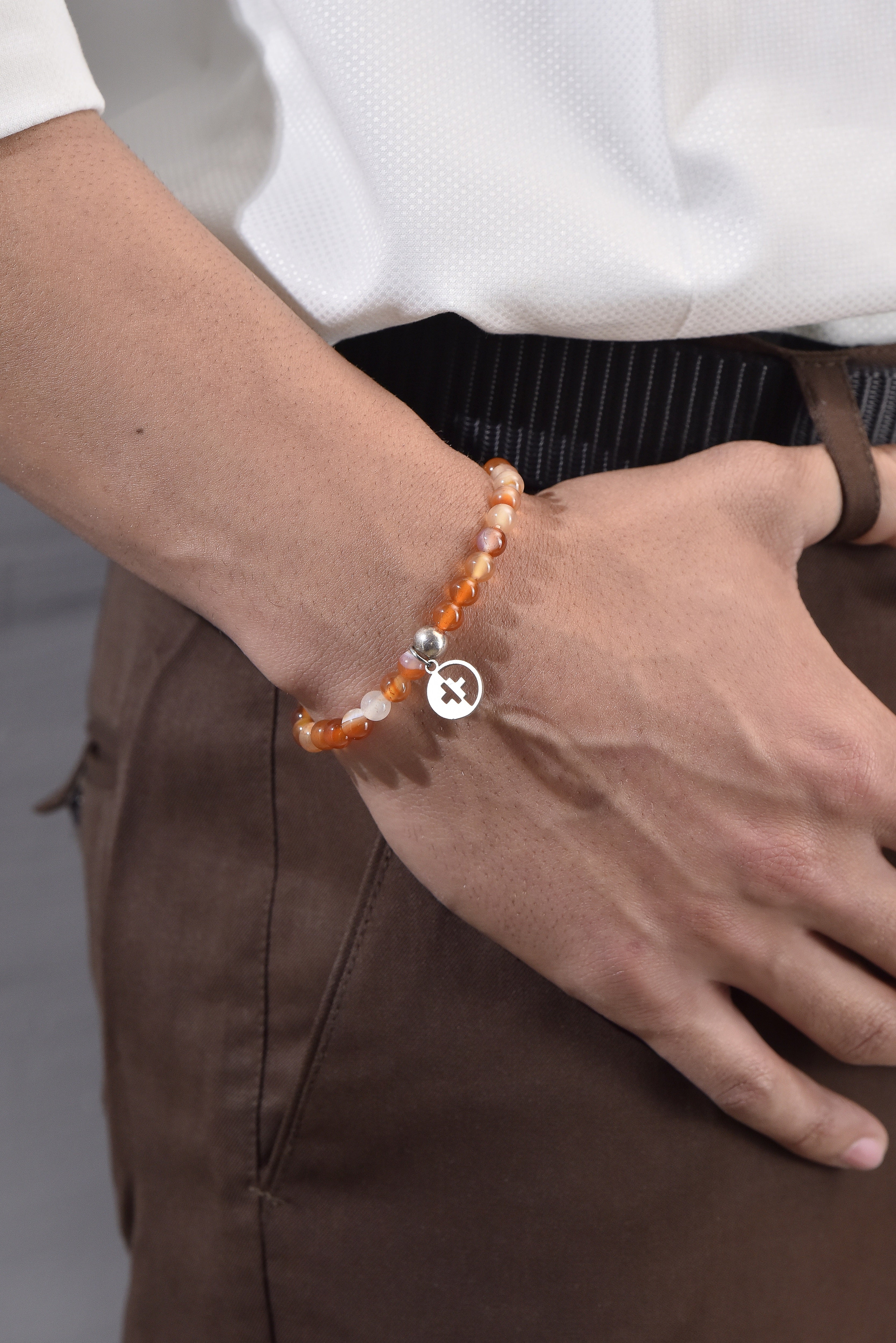 Positivators Grow Love & Passion - Red Carnelian & 925 Silver Bead Bracelet - Positivators