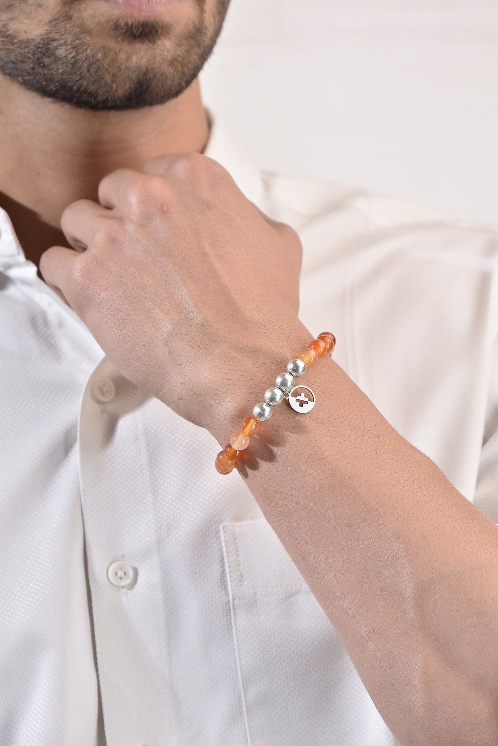 Positivators Grow Love & Passion - Red Carnelian & 925 Silver Bead Bracelet - Positivators