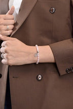 Positivators Attract Love & Confidence - Rose quartz & 925 Silver Bead Bracelet - Positivators