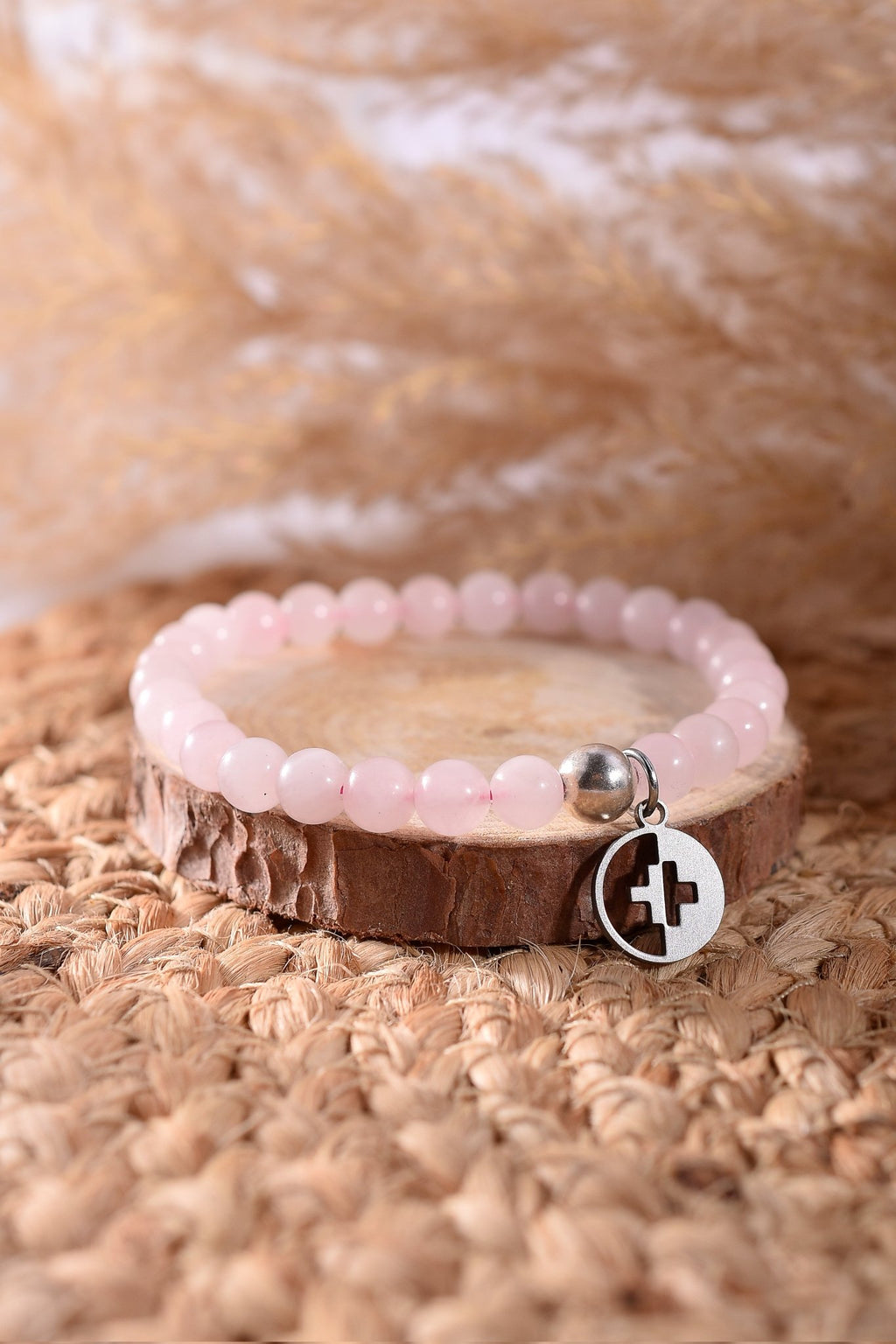 Positivators Attract Love & Confidence - Rose quartz & 925 Silver Bead Bracelet - Positivators