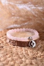 Positivators Attract Love & Confidence - Rose quartz & 925 Silver Bead Bracelet - Positivators