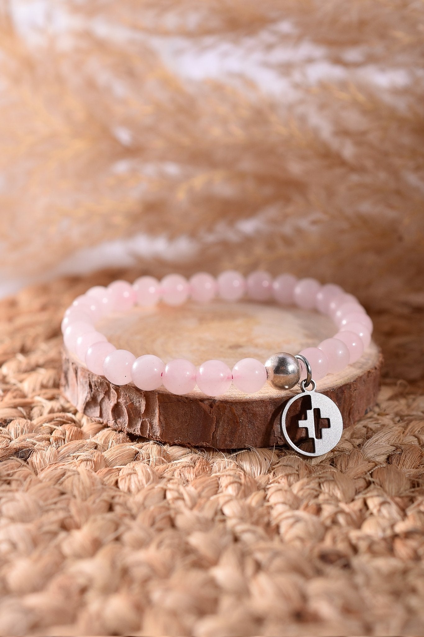 Positivators Attract Love & Confidence - Rose quartz & 925 Silver Bead Bracelet - Positivators