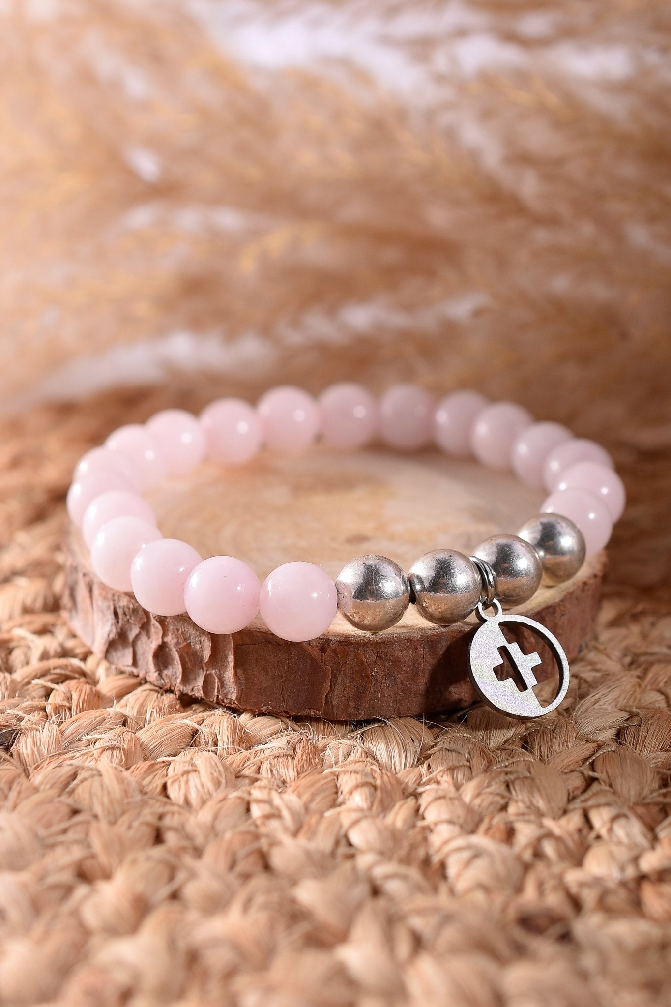 Positivators Attract Love & Confidence - Rose quartz & 925 Silver Bead Bracelet - Positivators