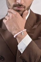 Positivators Attract Love & Confidence - Rose quartz & 925 Silver Bead Bracelet - Positivators