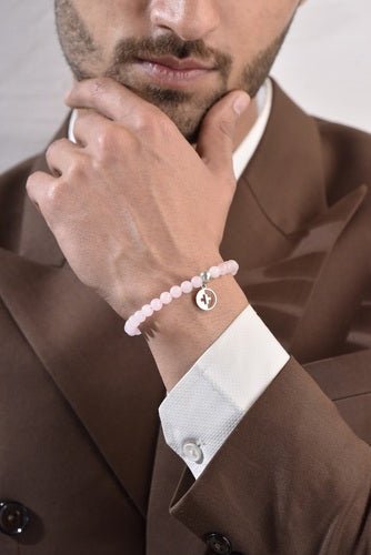 Positivators Attract Love & Confidence - Rose quartz & 925 Silver Bead Bracelet - Positivators