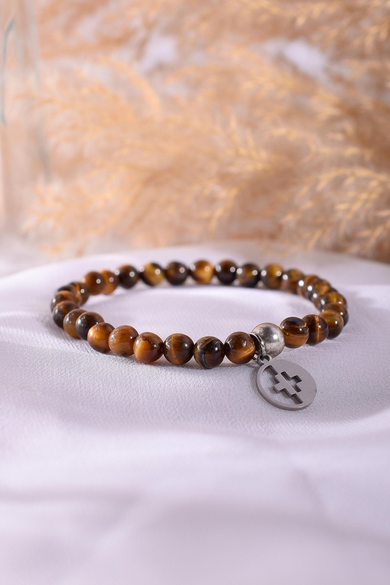 Positivators Grow Courage & Physical Protection - Yellow Tiger Eye & 925 Silver Bead Bracelet - Positivators