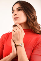 Positivators Grow Courage & Physical Protection - Yellow Tiger Eye & 925 Silver Bead Bracelet - Positivators