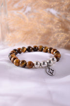Positivators Grow Courage & Physical Protection - Yellow Tiger Eye & 925 Silver Bead Bracelet - Positivators