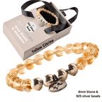 Positivators Grow Wealth & Abundance - Yellow Citrine & 925 Silver Bead Bracelet - Positivators