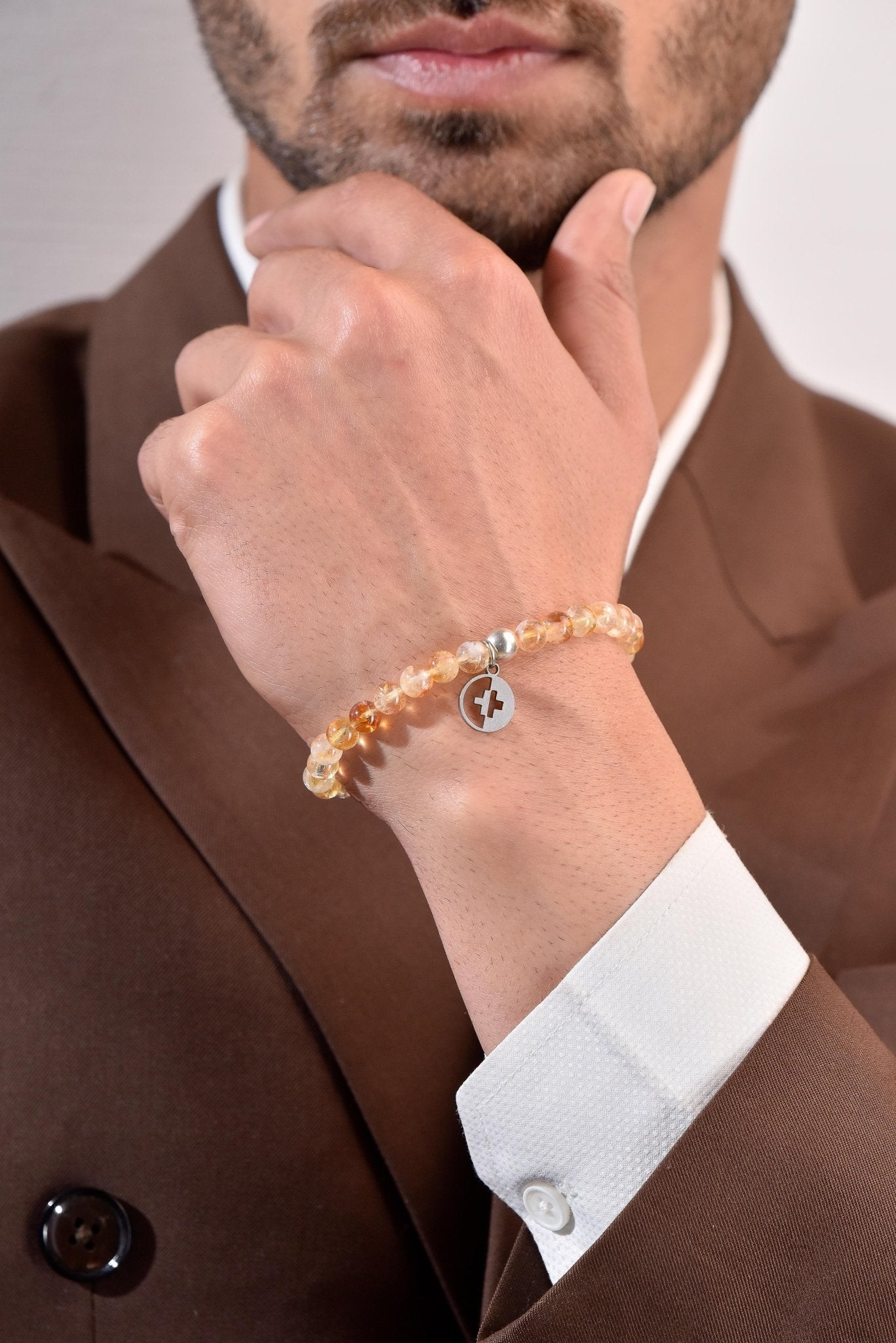 Positivators Grow Wealth & Abundance - Yellow Citrine & 925 Silver Bead Bracelet - Positivators