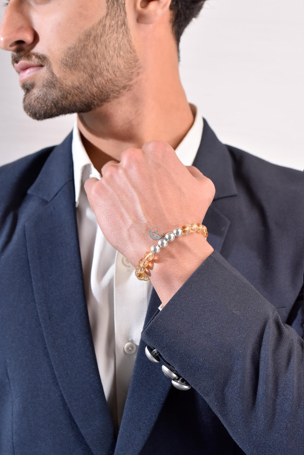 Positivators Grow Wealth & Abundance - Yellow Citrine & 925 Silver Bead Bracelet - Positivators