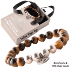 Positivators Grow Courage & Physical Protection - Yellow Tiger Eye & 925 Silver Bead Bracelet - Positivators